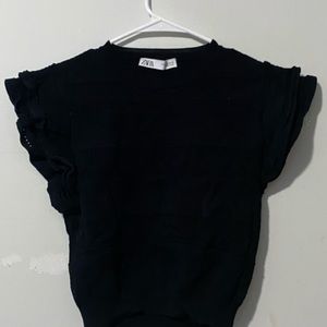 Zara- Black Elastic Top